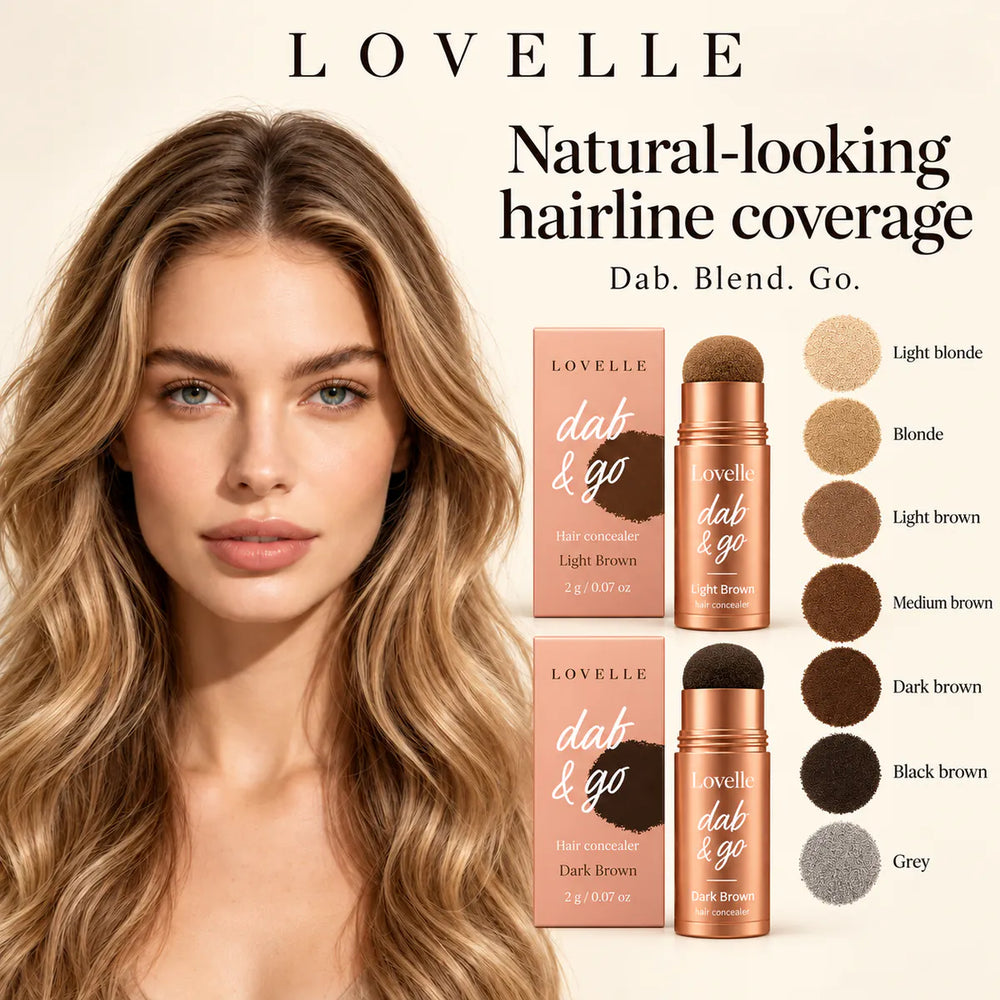 Lovelle Dab & Go – Hårconcealer för utväxt, bena & glest hår