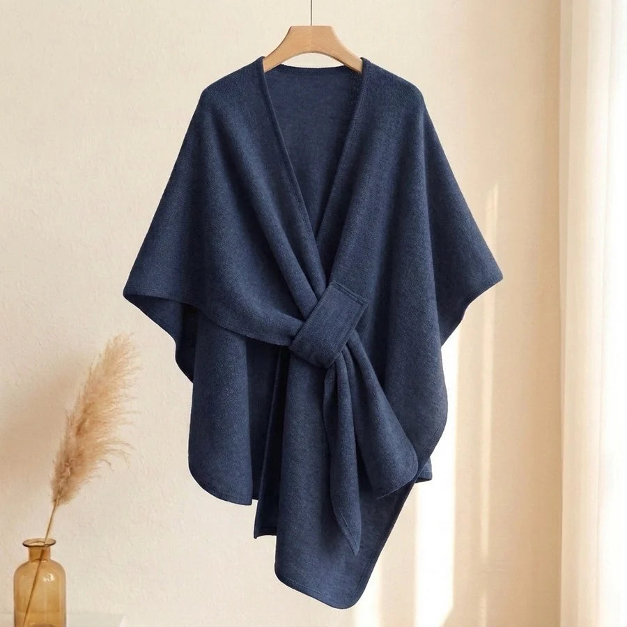 Lovelle Poncho – Poncho leggerissimo in twill di cotone