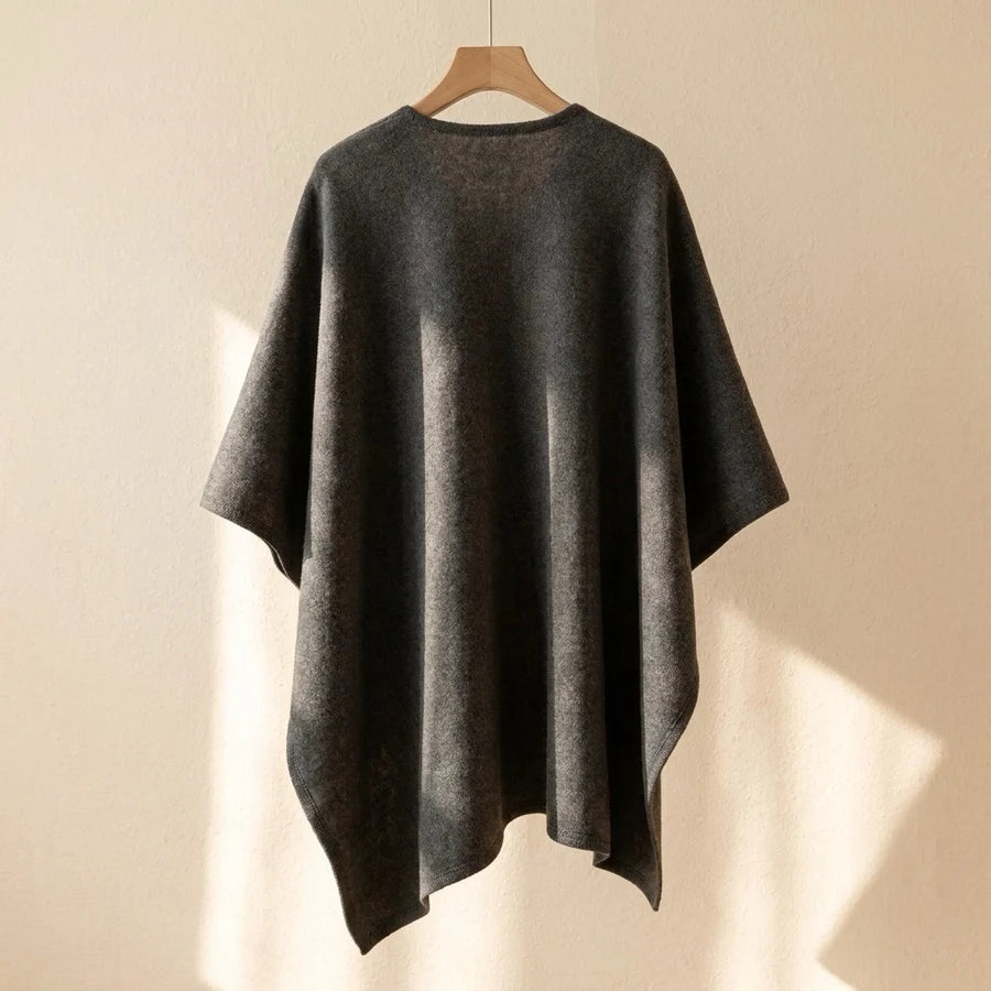 Lovelle Poncho – Poncho leggerissimo in twill di cotone