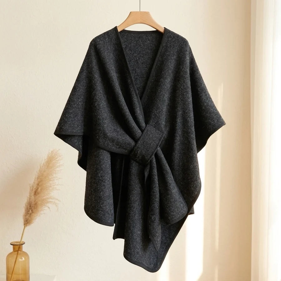 Lovelle Poncho – Poncho leggerissimo in twill di cotone