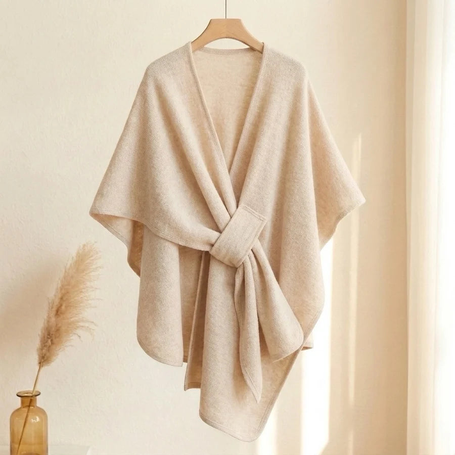Lovelle Poncho – Poncho leggerissimo in twill di cotone