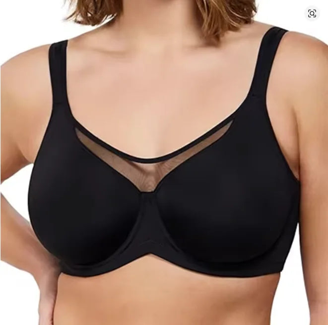 Reggiseno minimizer Lovelle Grace in Nero, indossato
