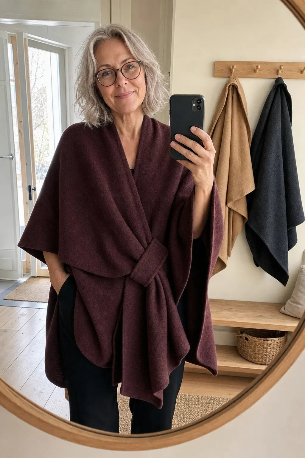 Foto di una cliente con Lovelle Poncho