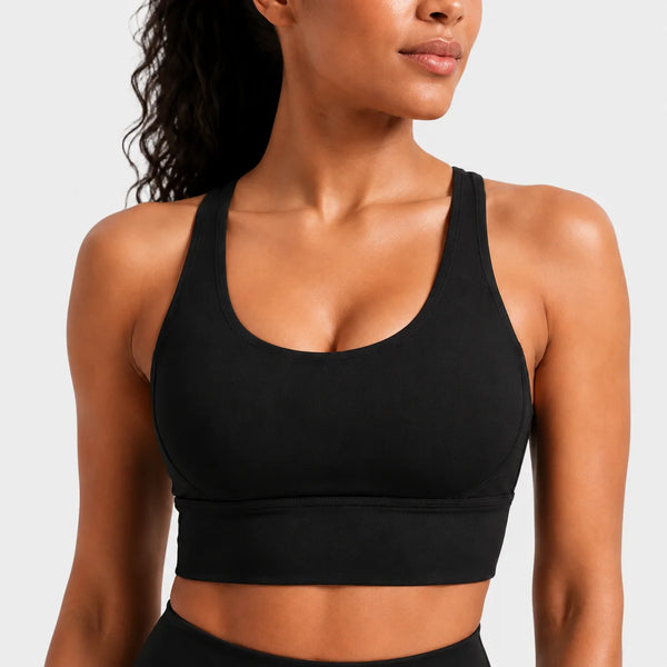 Reggiseno sportivo Sculpt Cross-Back nero