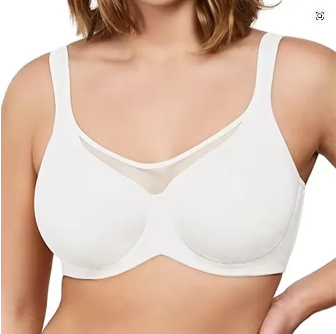 Reggiseno minimizer Lovelle Grace in Bianco, indossato