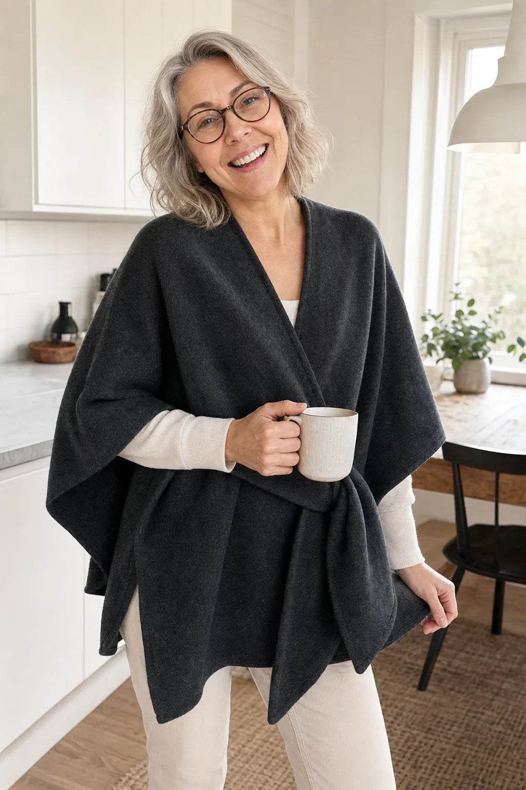Foto di una cliente con Lovelle Poncho